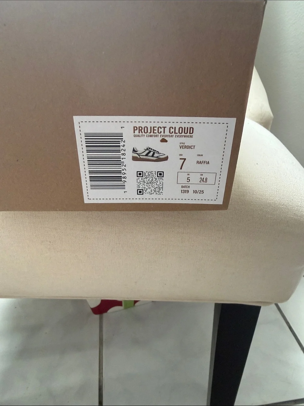 Project Cloud Women’s White & Black Knit Sneakers with Gum Sole